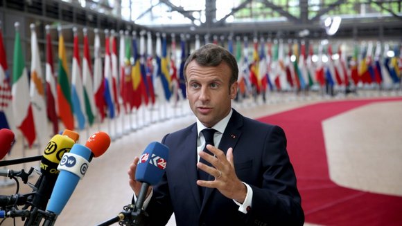 Emmanul Macron. Fot�: Aris Oikonomou/AFP
