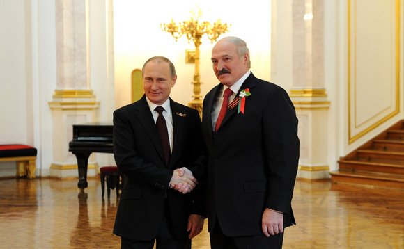 Vladimir Putyin �s Aleksandr Lukasenko 2015-ben. Forr�s: commons.wikimedia.org